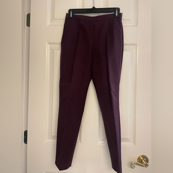 J.Crew Martie Ankle Pant – Maroon, Size 4P - Picture 1 of 4